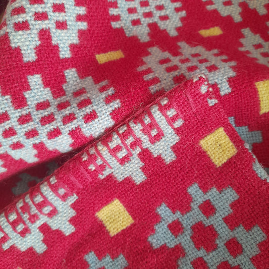 Pink welsh tapestry blanket