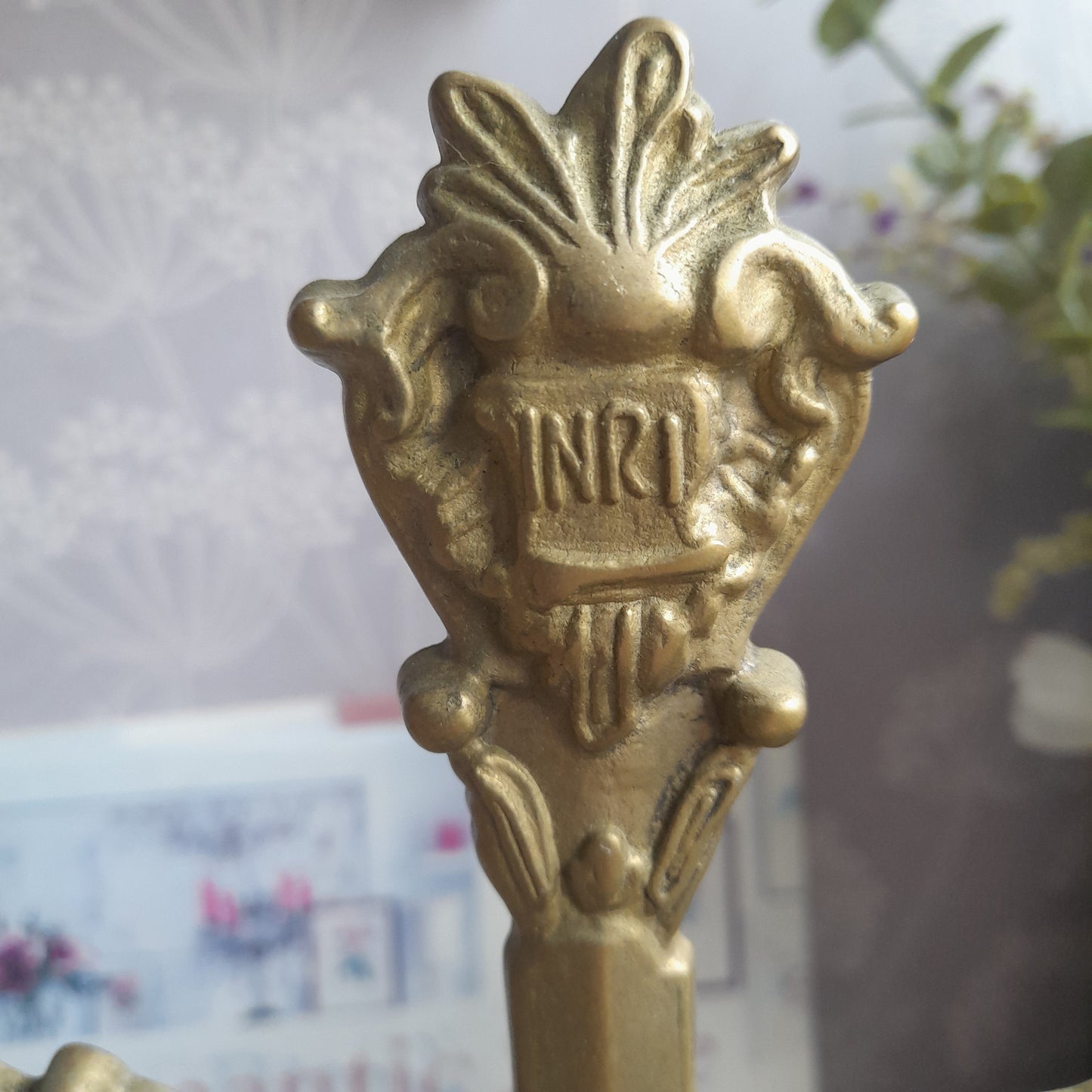 Vintage Solid Brass Crucifix Cross