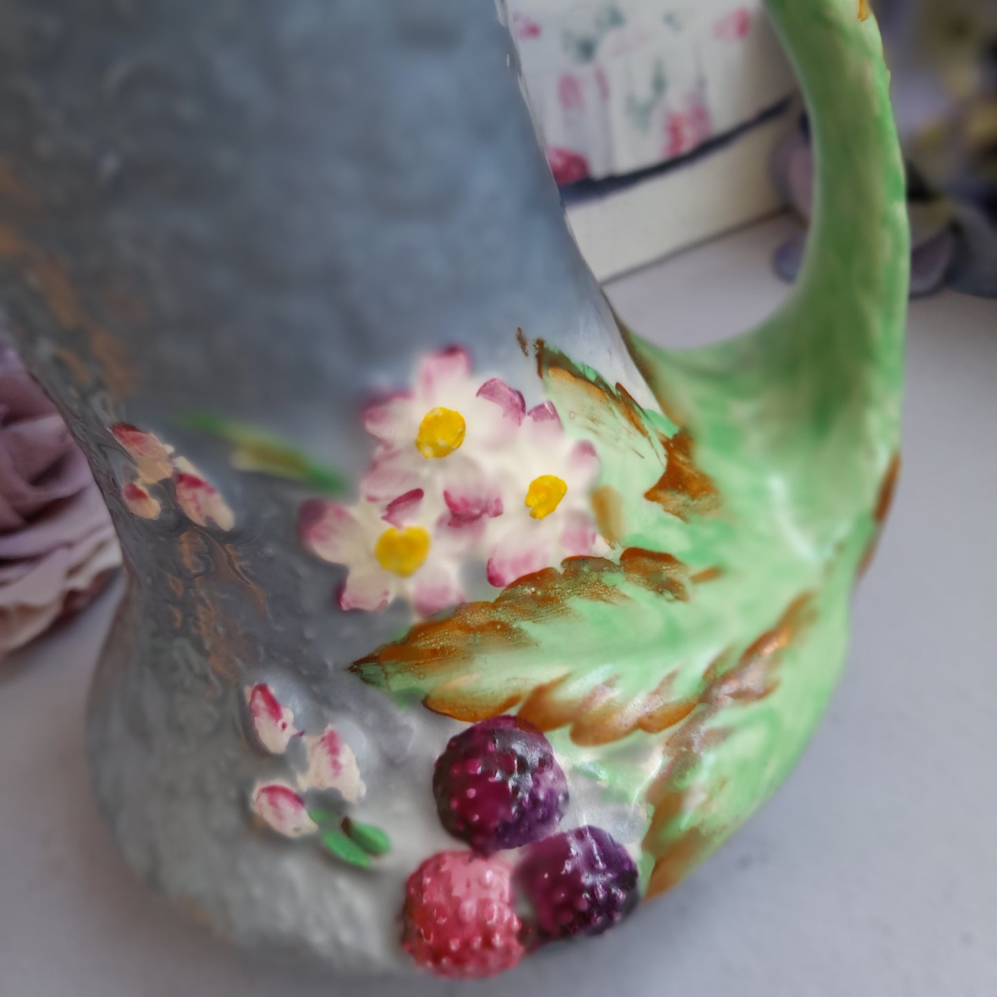 Darling Art Deco Grey Jug In James Kent 'Bramble' Design