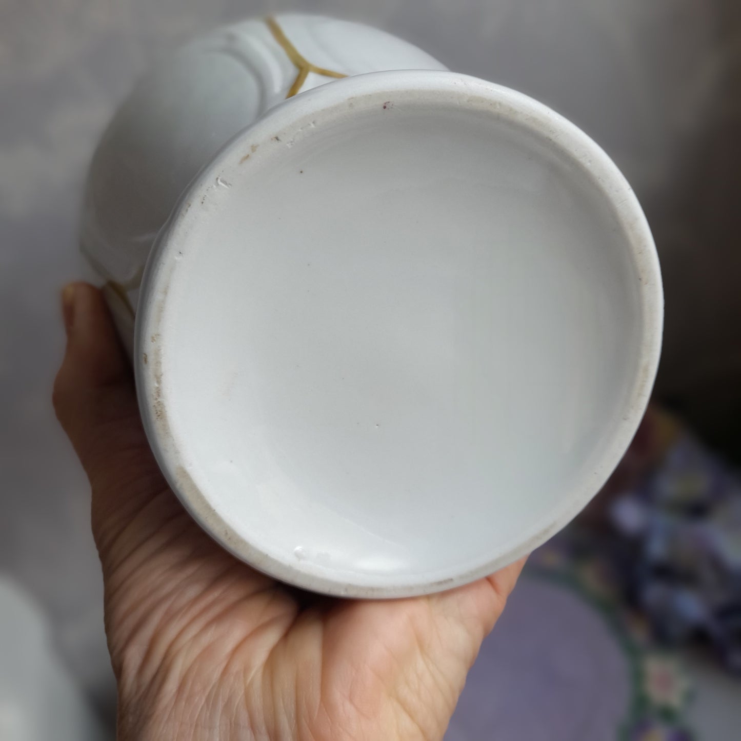 Darling Art Nouveau White Vase With Pink Flowers & Raised Relief Detail