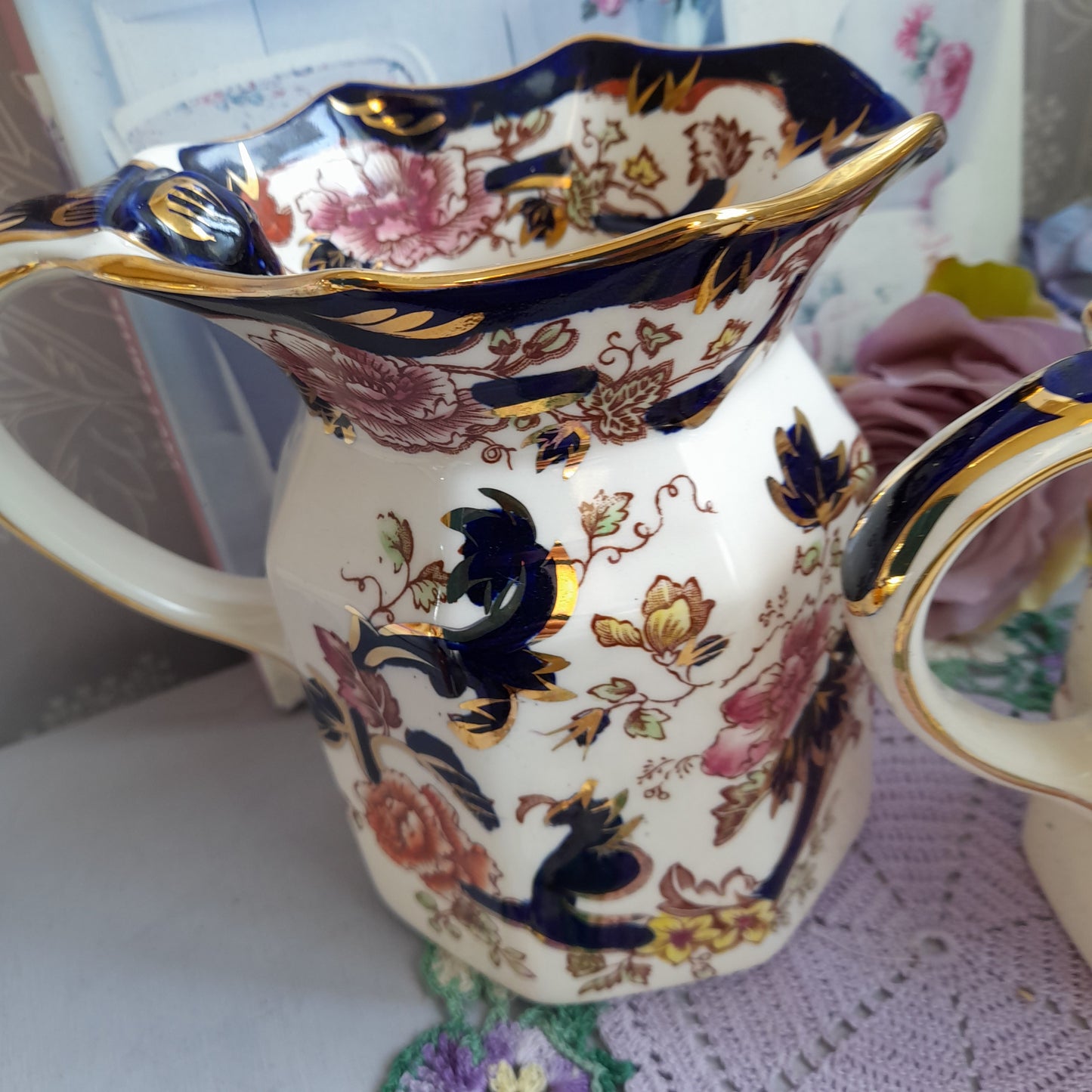 Set of 3 Graduating Vintage MASONS Oriental Mandalay Jugs