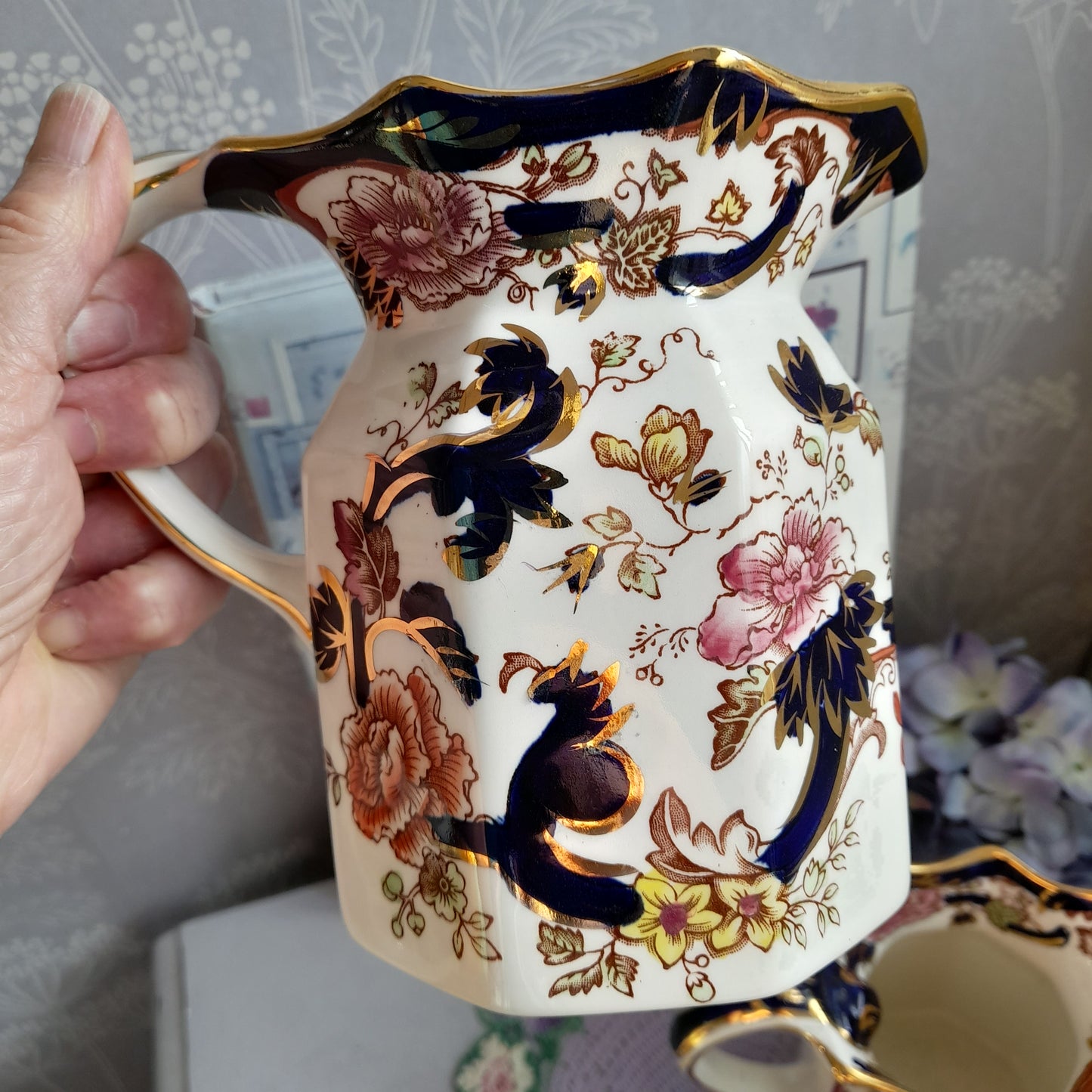 Set of 3 Graduating Vintage MASONS Oriental Mandalay Jugs