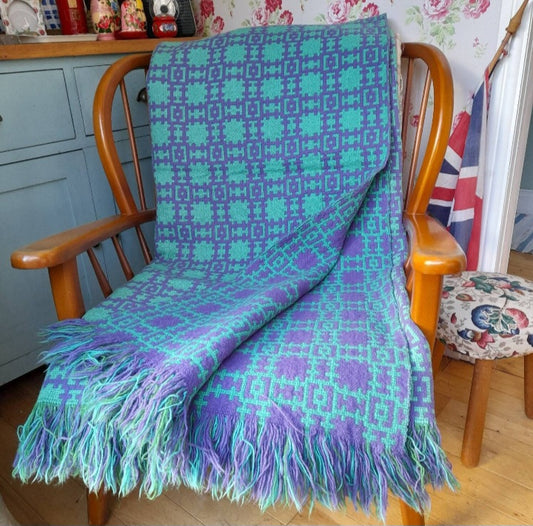 Welsh Blanket, Welsh Tapestry Blanket, Welsh Gift, Made in Wales, Vintage Blanket, RARE Welsh Blanket, Arthur Morus Dolwerdd Mill