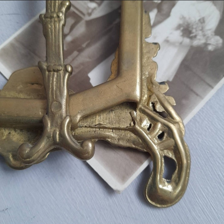 Art Nouveau Solid Brass Photo Frame 5 1/2 x 3 1/2 inch