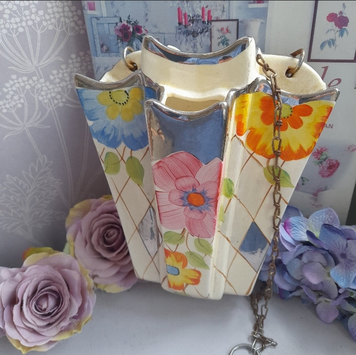 Art deco Wall Pocket Vase by Arthur Wood
