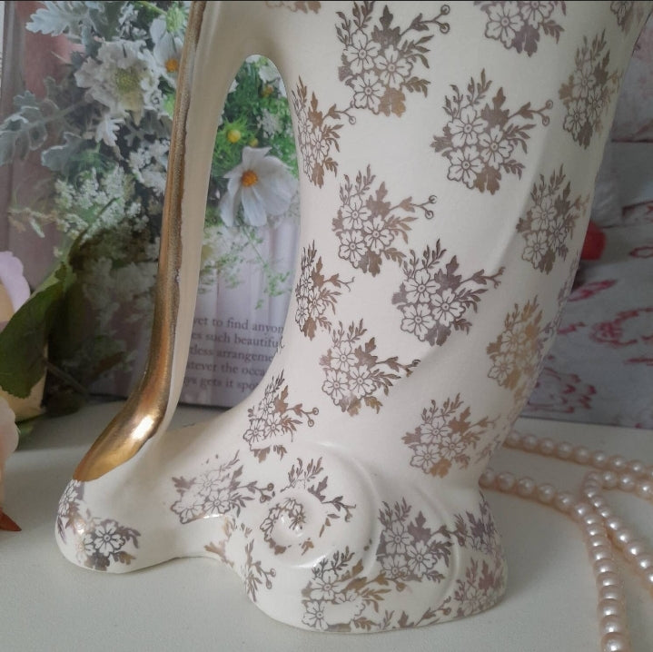 Art Deco Cream & Gold Burleigh Ware Jug
