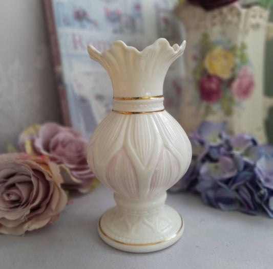 Belleek Irish Porcelain Lotus Blossom Spill Vase