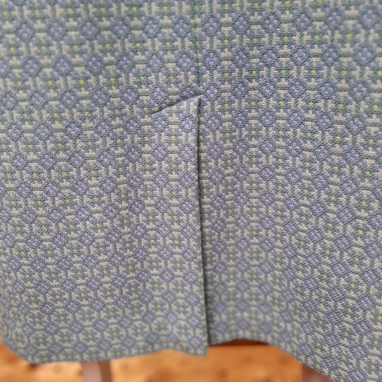 Vintage Welsh Tapestry Coat Rare Full Length in Pale Blue & Aqua Size 12/14
