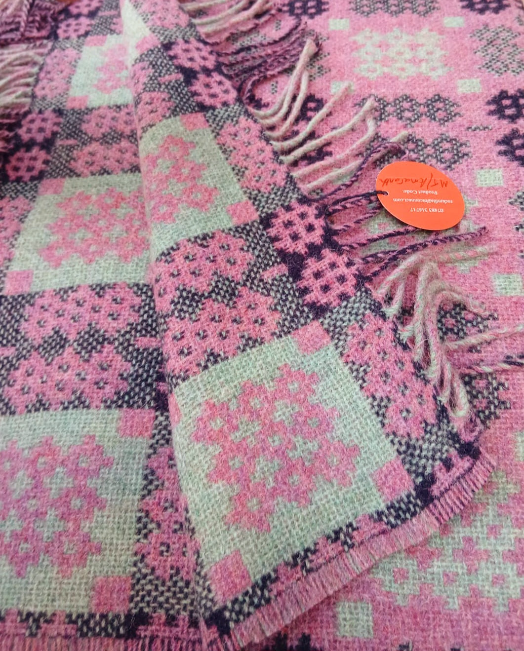 Welsh Tapestry Woollen Blanket Throw by Rock Mill in Choice of Colours