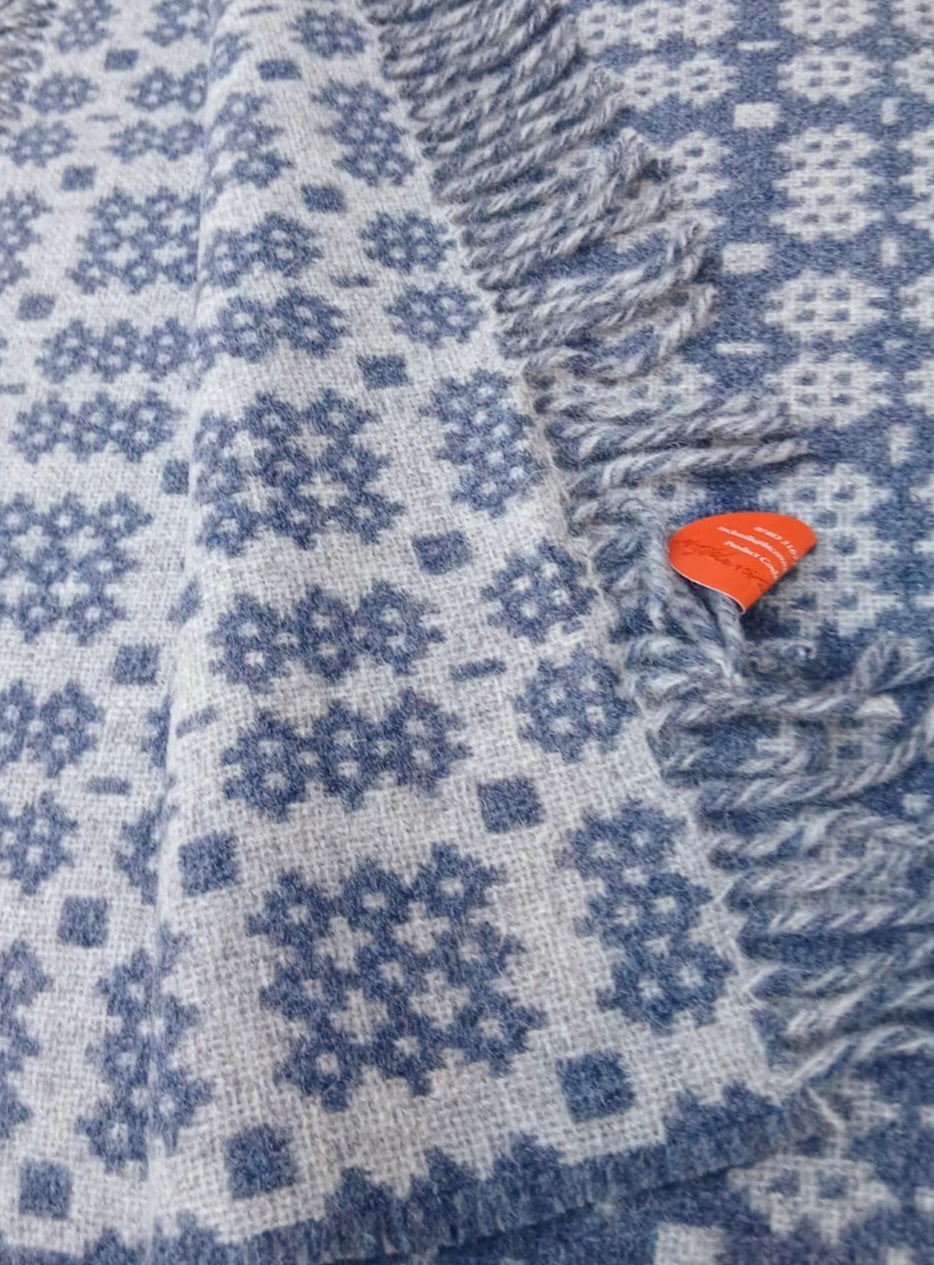 Welsh Tapestry Woollen Blanket Throw by Rock Mill in Choice of Colours