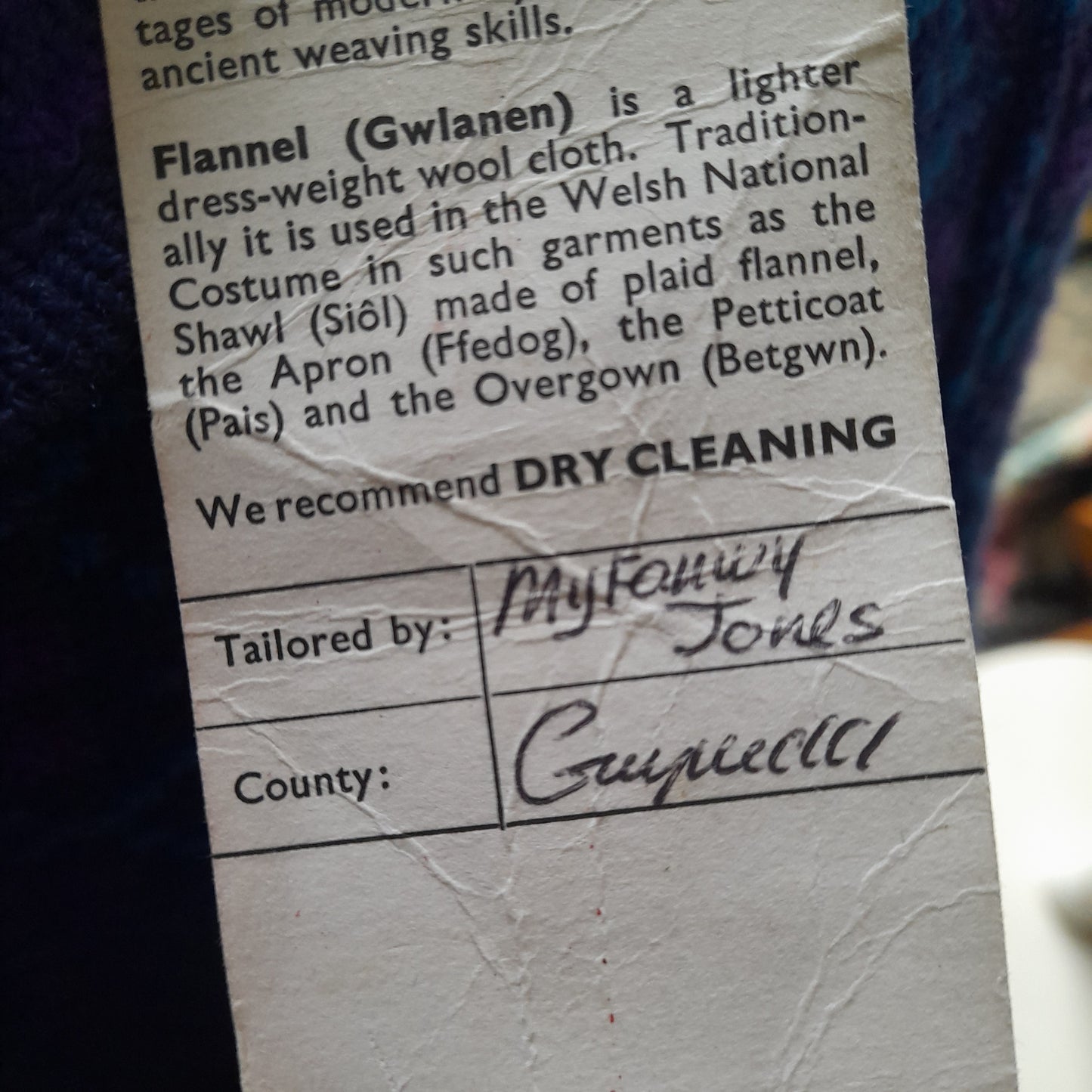 Vintage Welsh Tapestry Pea Coat in Blue & Purple BNWT Size 8/10