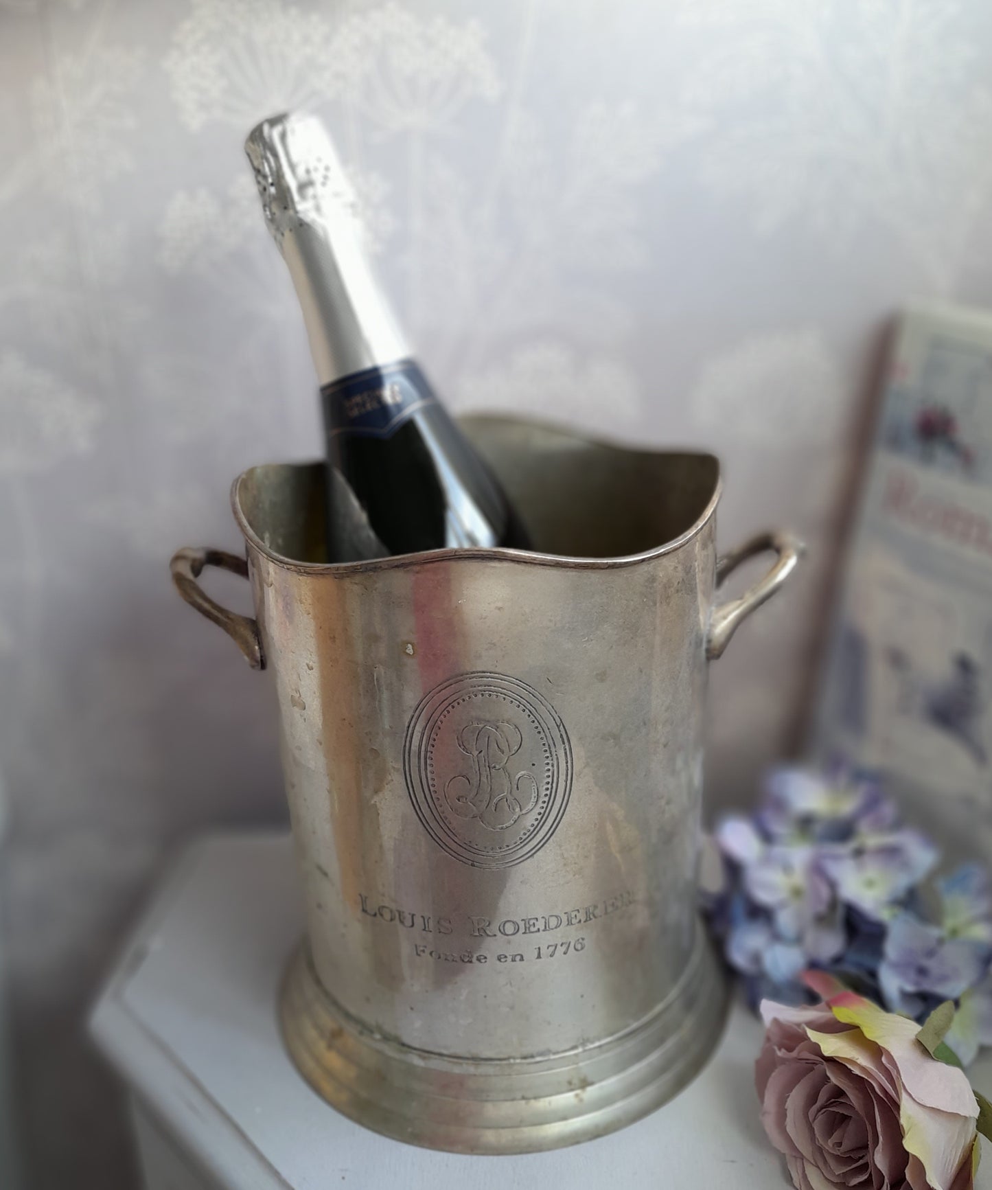 Art Deco French Silver Plate Hallmarked Louis Roederer Champagne Bucket