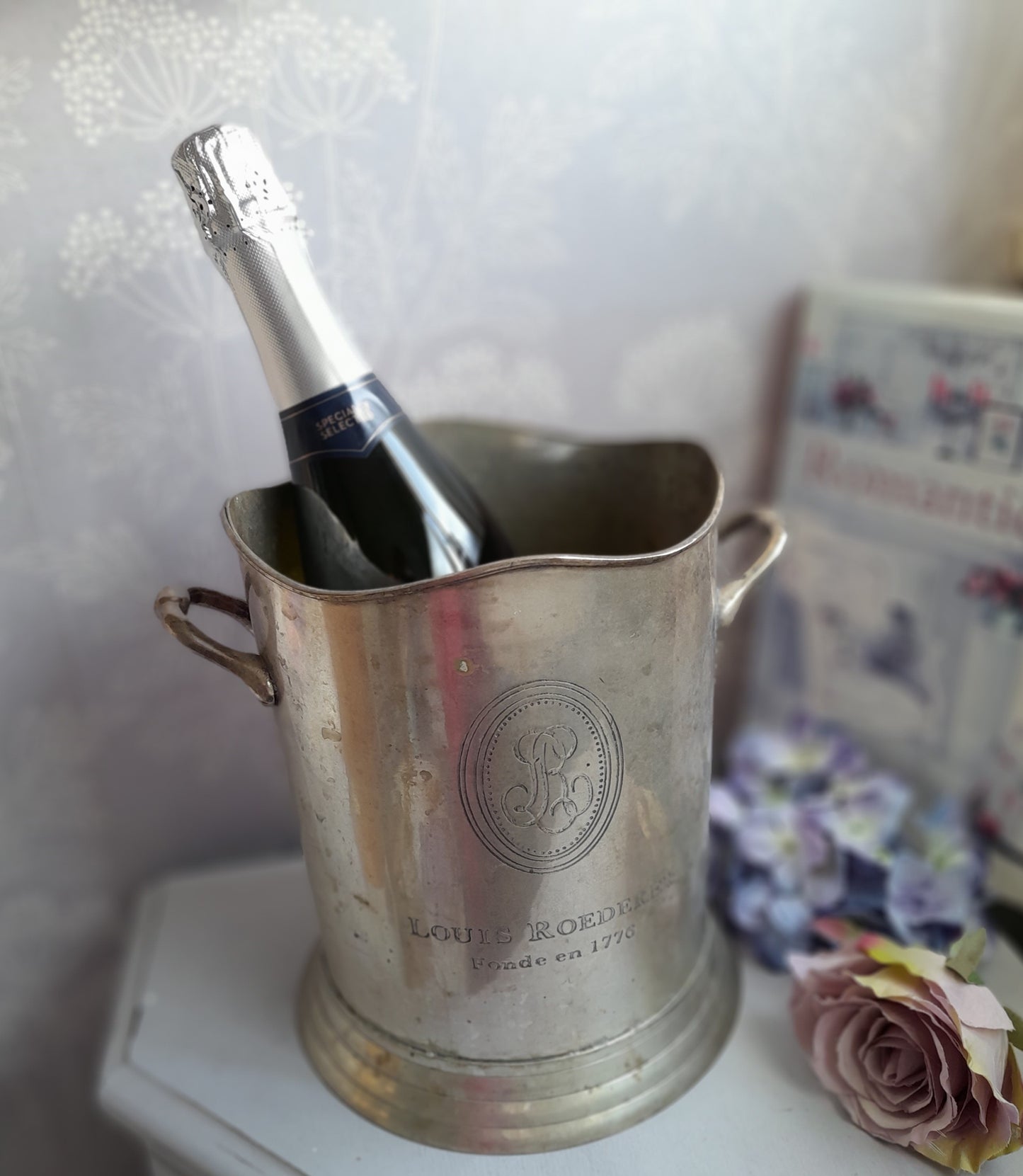 Art Deco French Silver Plate Hallmarked Louis Roederer Champagne Bucket