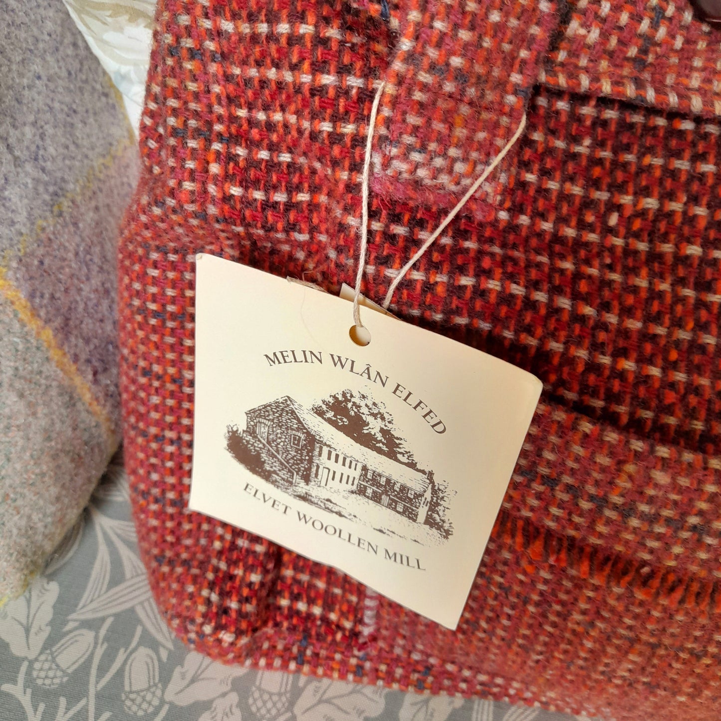 Handmade Welsh Wool Burnt Orange Bag by Elvet Woollen Mill