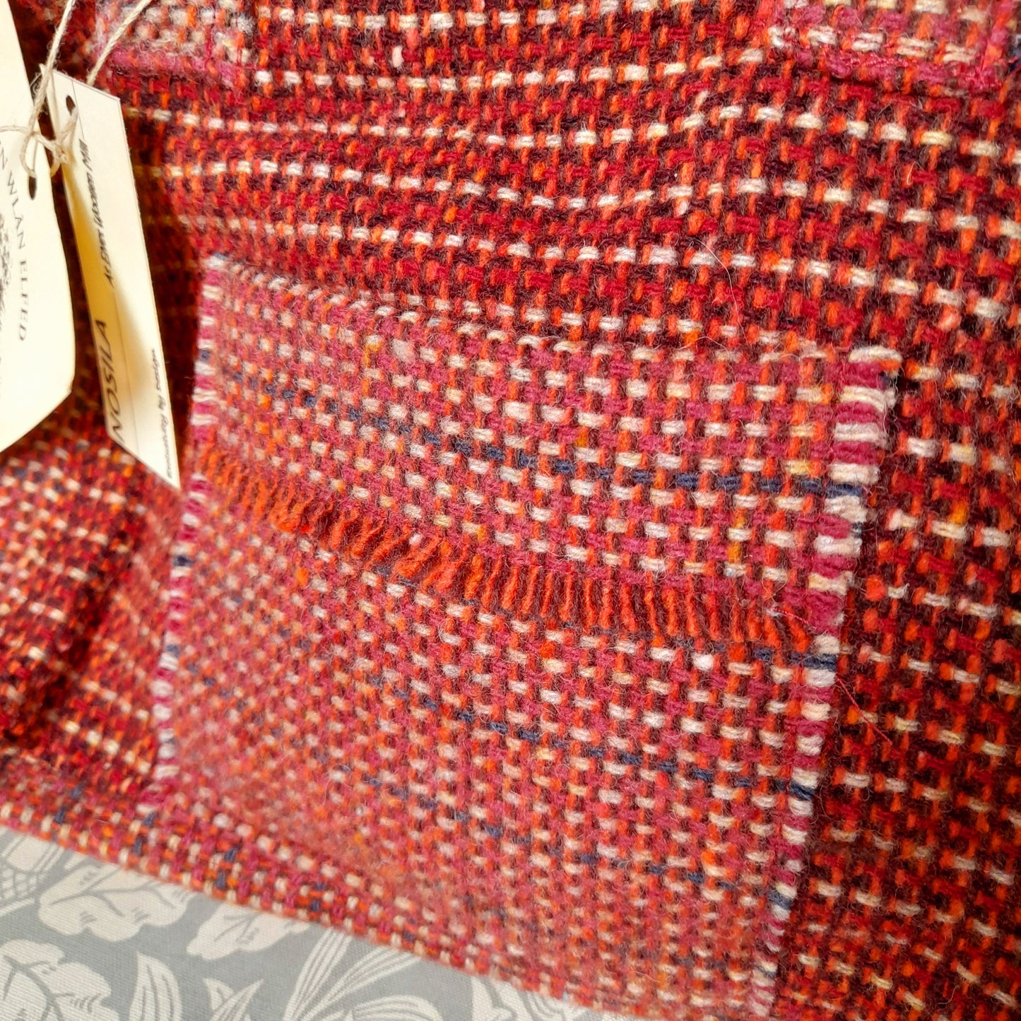 Handmade Welsh Wool Burnt Orange Bag by Elvet Woollen Mill