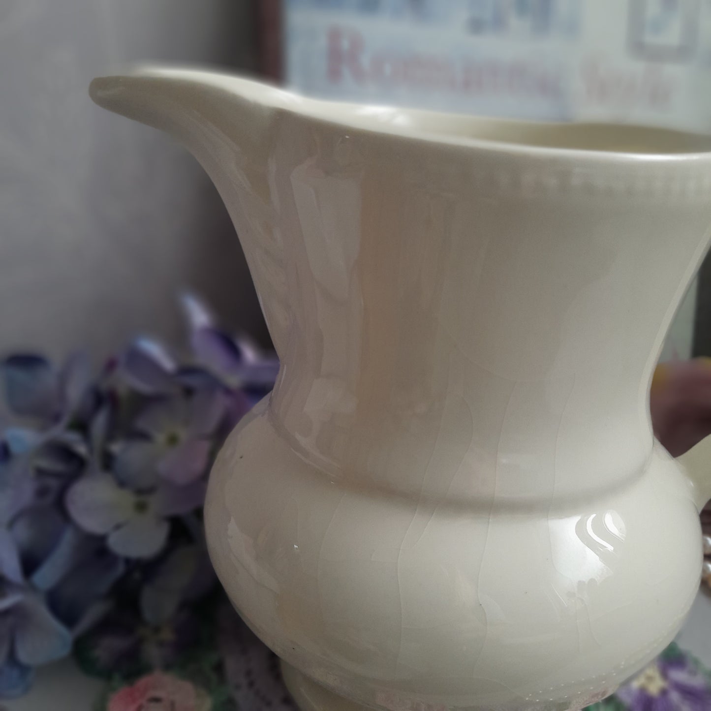 Darling Large Cream Victorian Jug in Elegant Shape