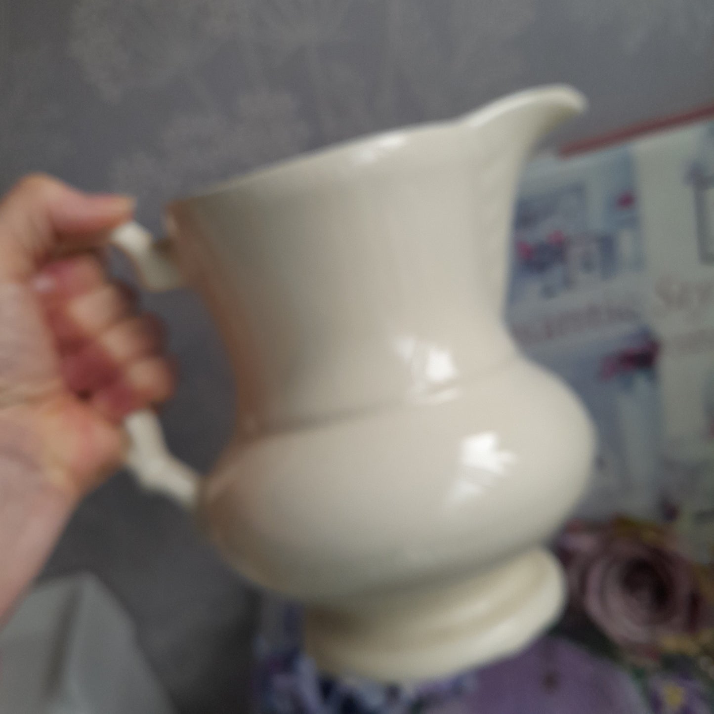 Darling Large Cream Victorian Jug in Elegant Shape