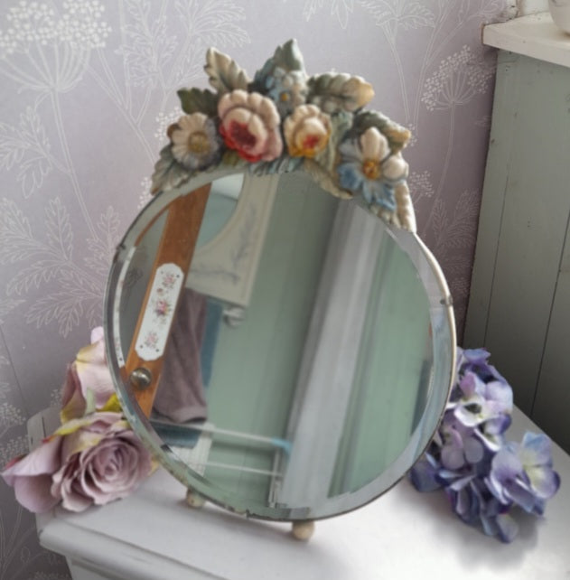 Art Deco Pretty Barbola Mirror