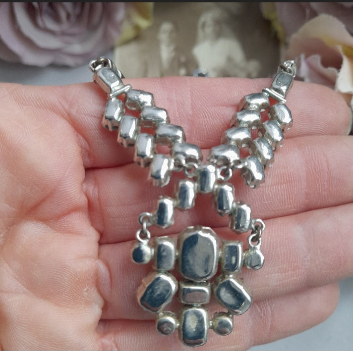 Art Deco Rhinestone Necklace for Vintage Wedding