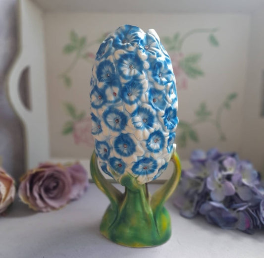 Art Deco Blue Hyacinth Shape Vase