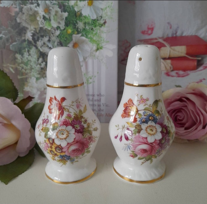 Vintage Hammersley Spode Lady Patricia Salt & Pepper Set