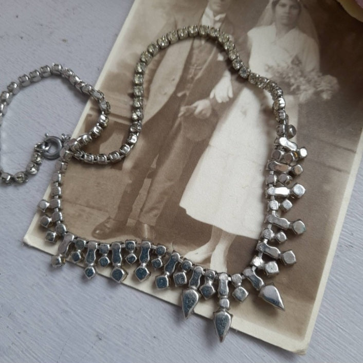 Vintage Diamante Wedding Necklace