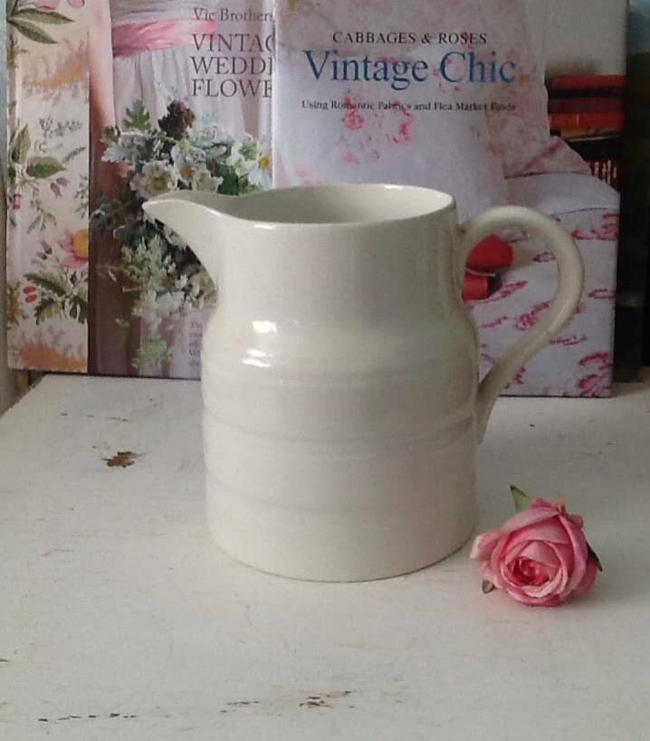 Vintage large cream country kitchen jug