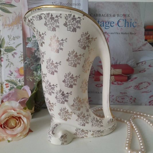 Art Deco Cream & Gold Burleigh Ware Jug