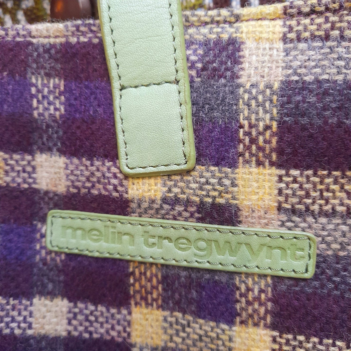 Welsh Tapestry Melin Tregwynt Handbag in Purple & Green New With Tags