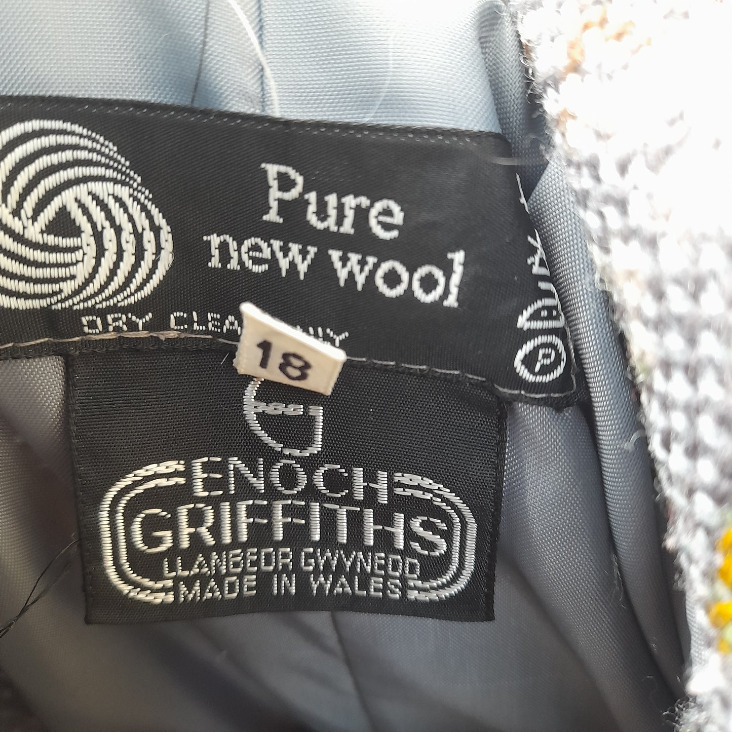 Vintage Grey Welsh Tapestry Coat Grey Size 16/18