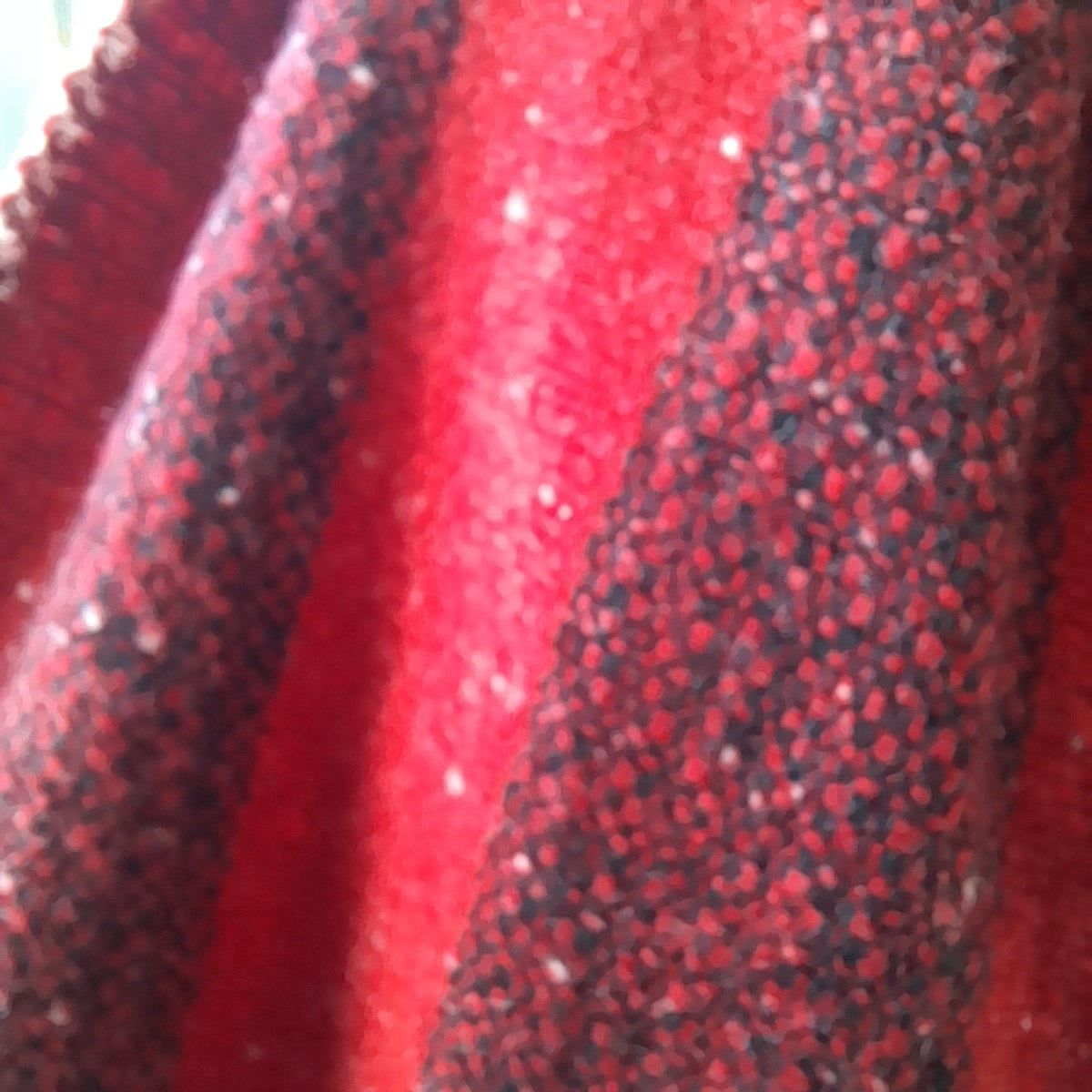 Welsh Blanket/Shawl in Scarlet Red With Traditional Black Stripe To One Side