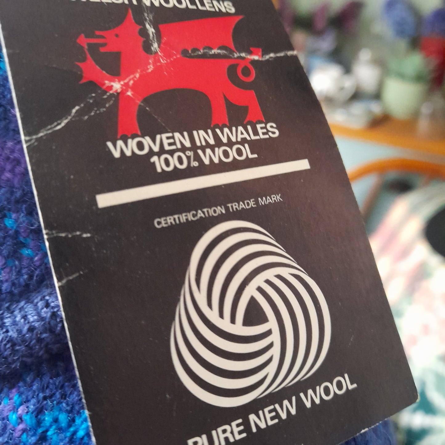Vintage Welsh Tapestry Pea Coat in Blue & Purple BNWT Size 8/10