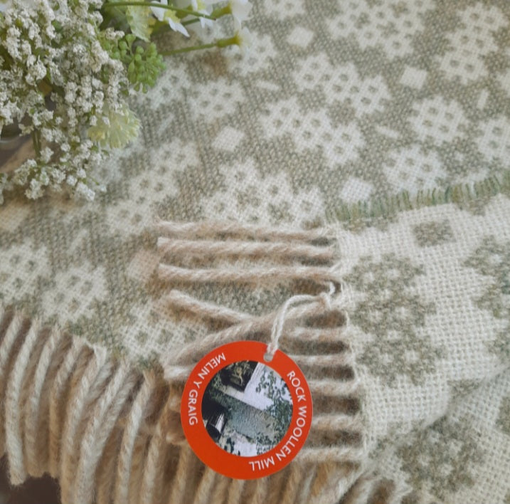 Welsh Tapestry Woollen Blanket Throw by Rock Mill in Choice of Colours