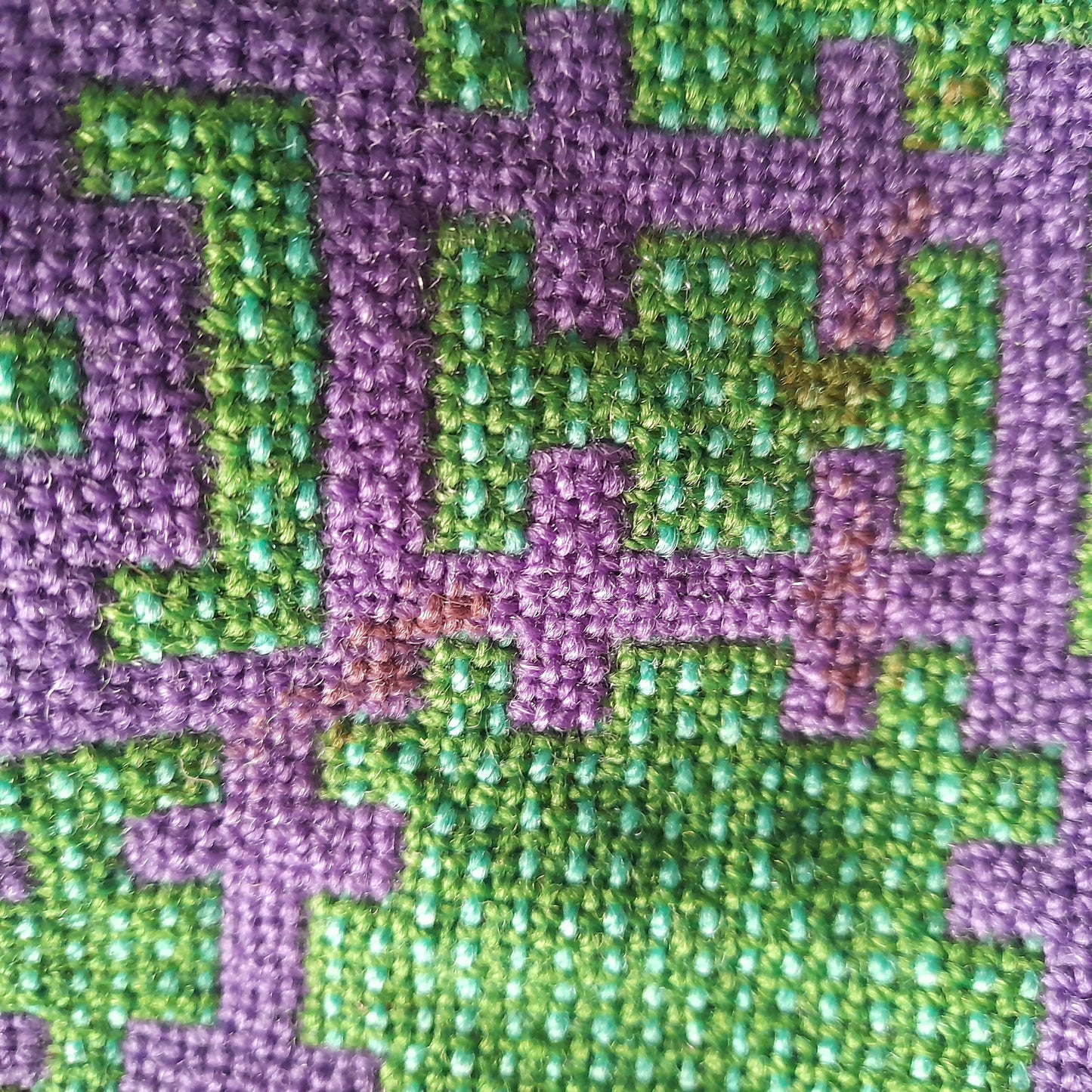 RARE Vintage Welsh Tapestry Blanket in Bright Green & Purple Woven by Arthur Morus Dolwerdd Mill