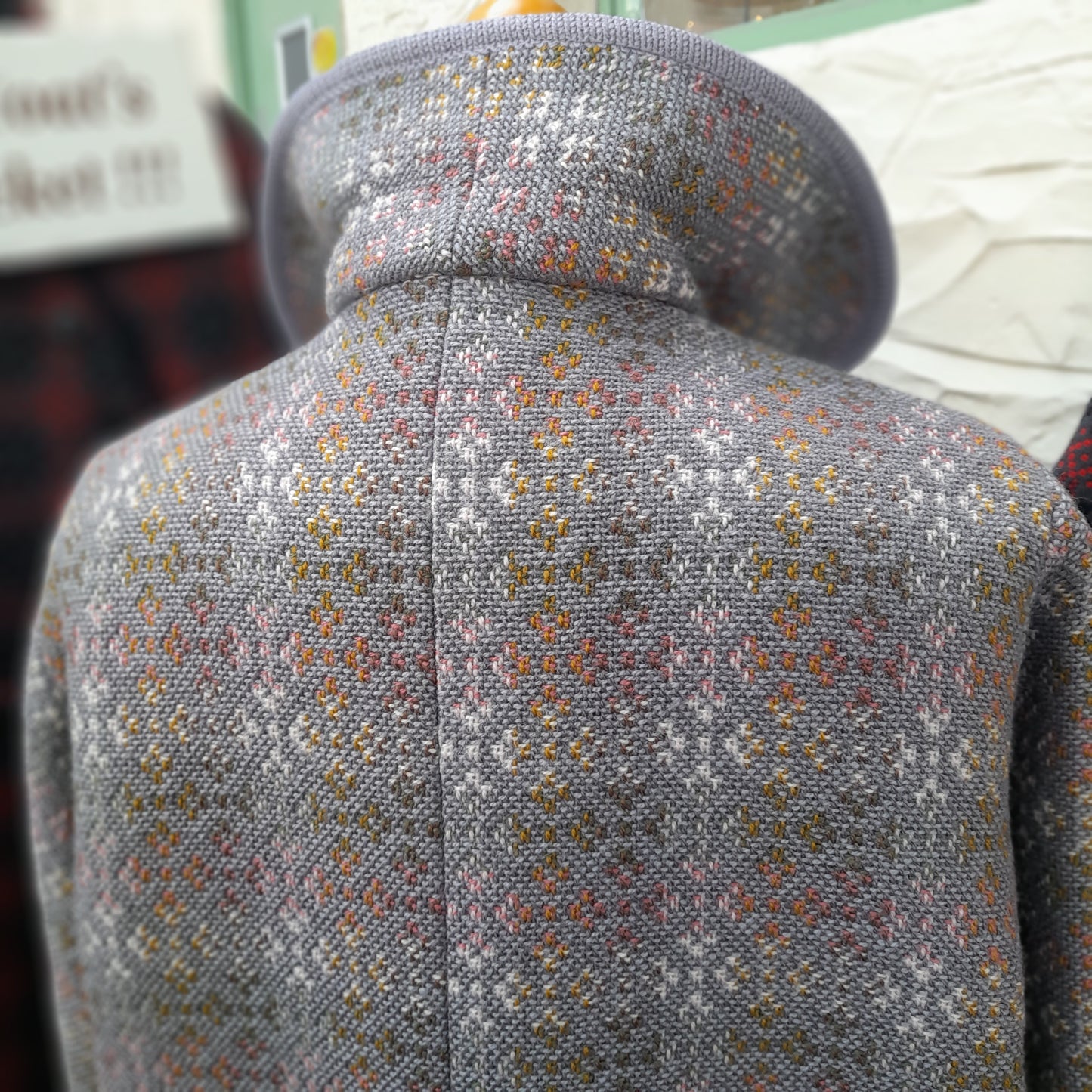 Vintage Grey Welsh Tapestry Coat Grey Size 16/18
